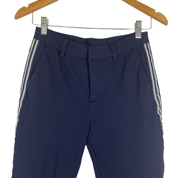 KUT FROM THE KLOTH NAVY BLUE SAWYER SIDE STRIPE CROPPED TROUSERS PANTS SIZE O - Picture 4 of 12
